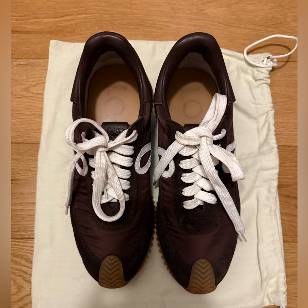 Women's Loewe Brown Flowrunner Sneakers